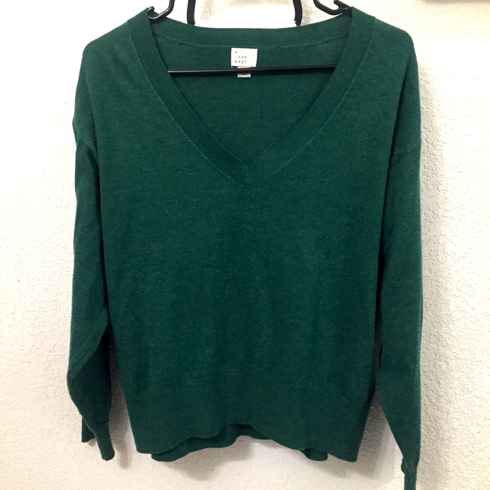 A new day green sweater